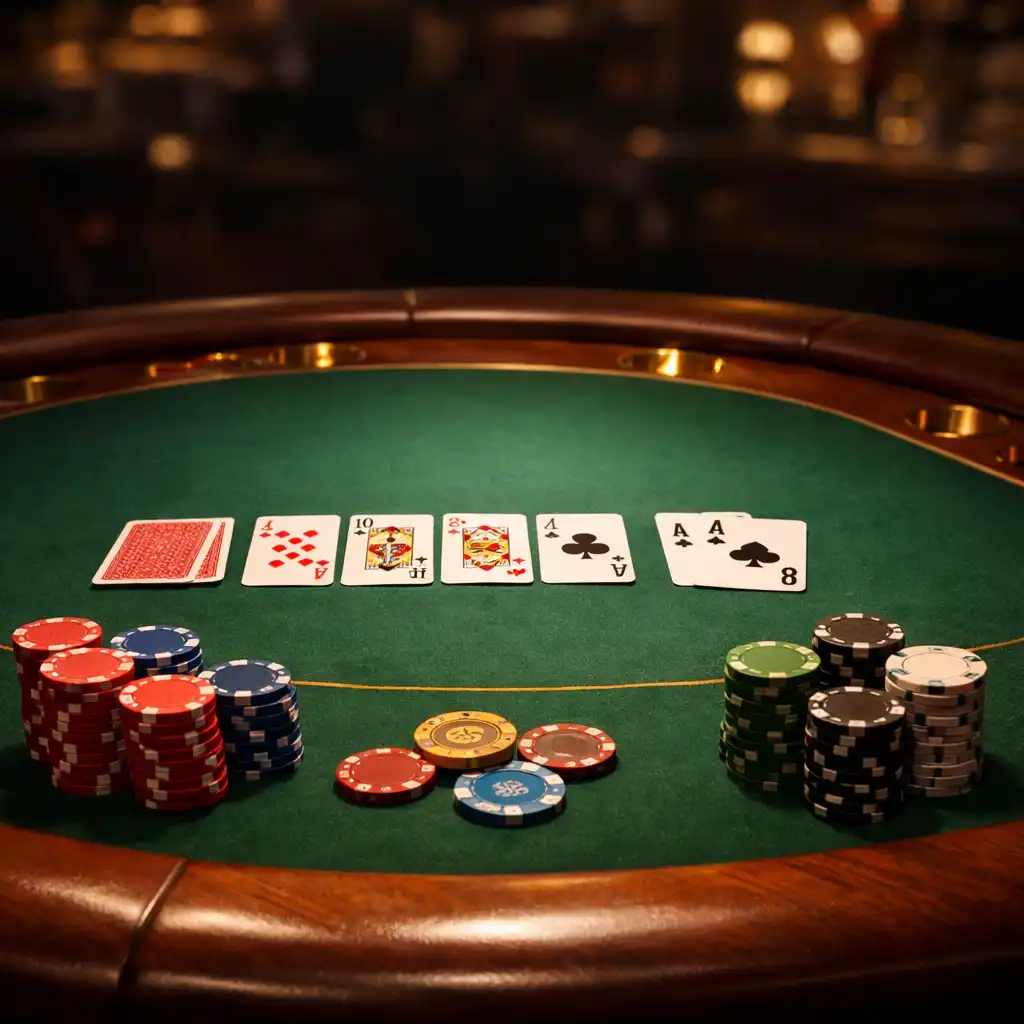 Profesjonalny stół pokerowy przygotowany na wydarzenie integracyjne